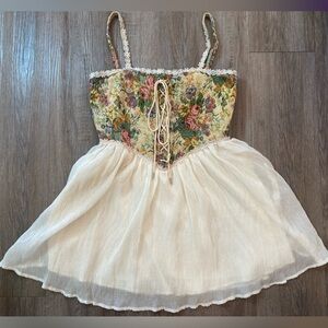 knee length dresses for ladies Blooming Garden Corset Mini Dress main image 1
